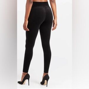 Luxury casual wear SPANX Classic Black velour Leggings velvety smooth